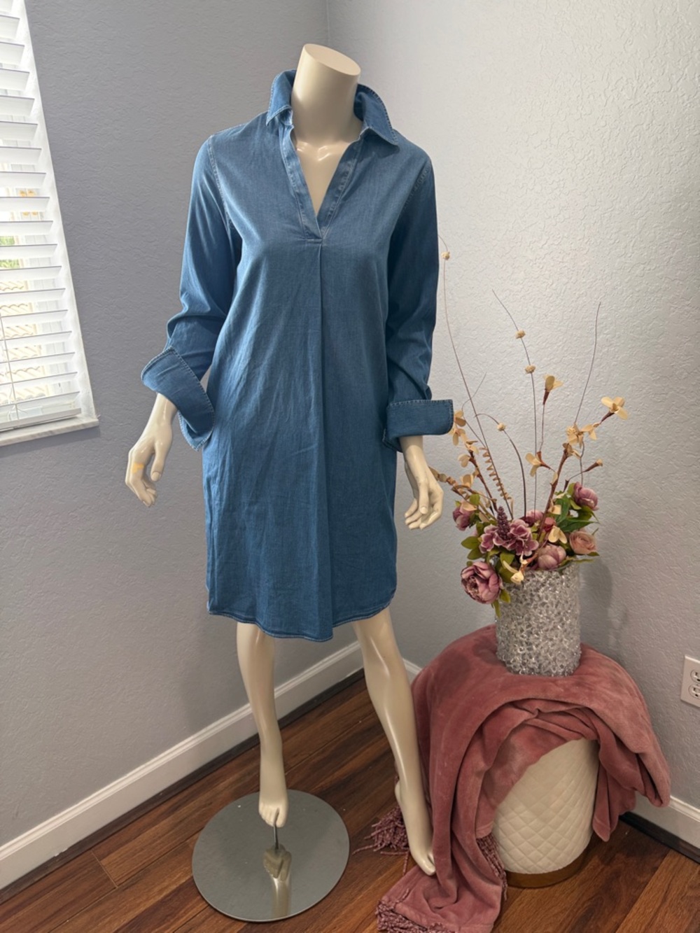 J. McLaughlin Indigo Long Sleeve Dress